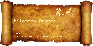 Miloszav Azurea névjegykártya